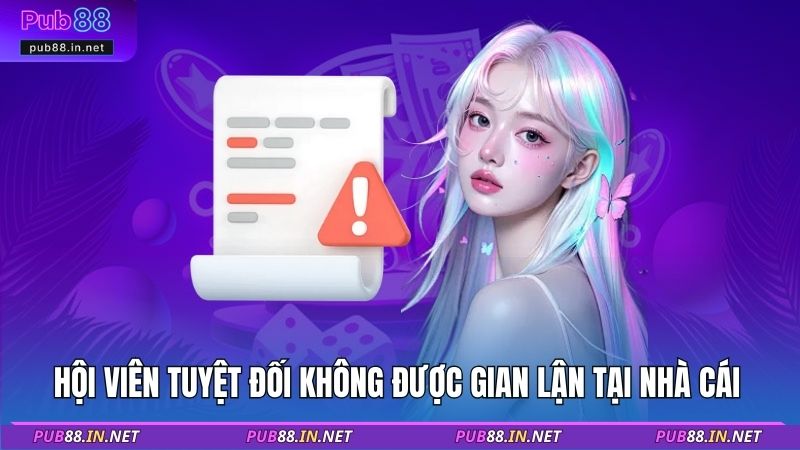 Hội viên tuyệt đối không được gian lận tại nhà cái 